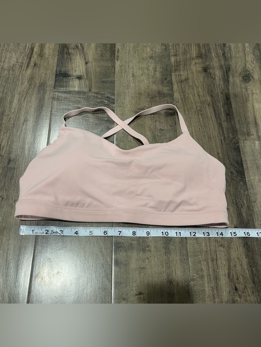 Athleta Elation Strappy Sports Bra Pink Size L Large Yoga Low Impact - Picture 9 of 11